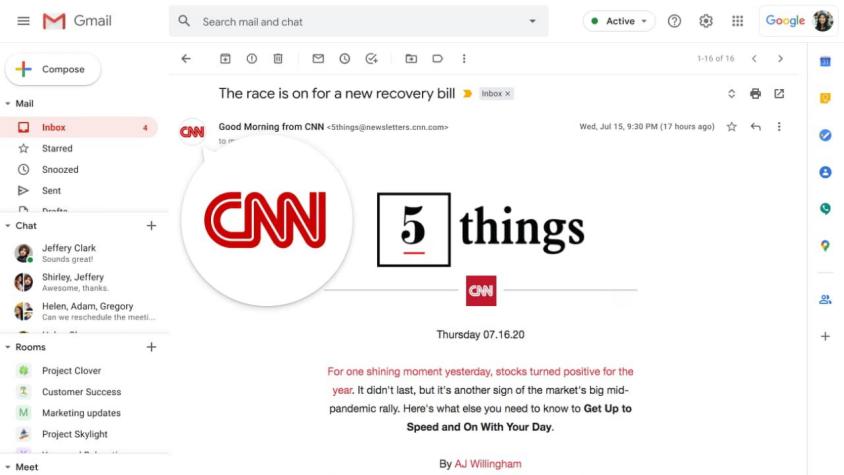 Gmail正在添加品牌徽标使电子邮件更加值得信赖