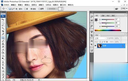 ps如何去除人物脸上的痣或者斑(7)