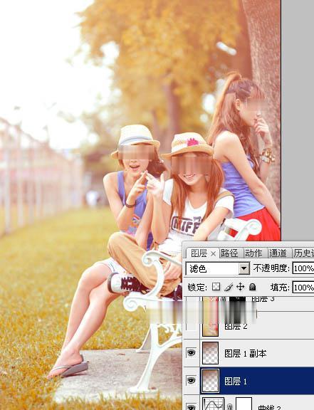 photoshop将公园美女调成漂亮的早秋黄褐色教程(27)