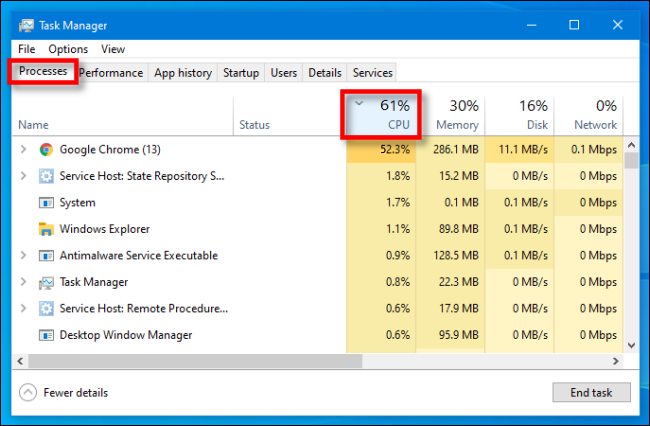 如何查看Windows上哪个程序正在使用您的所有CPU(3)