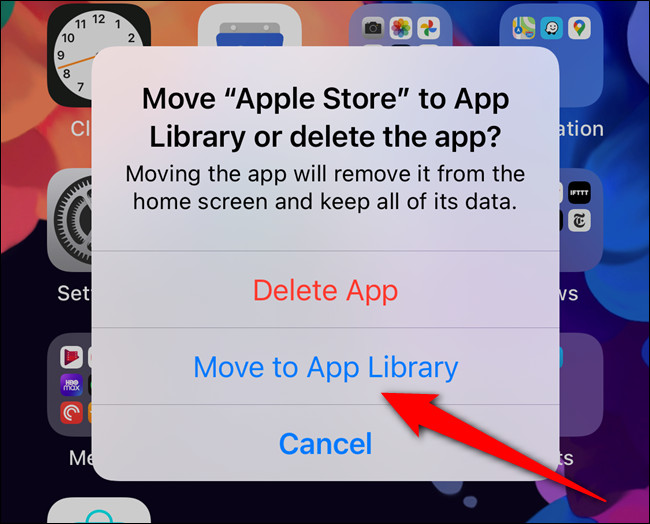 如何将iPhone应用程序从主屏幕移至应用程序库(3)