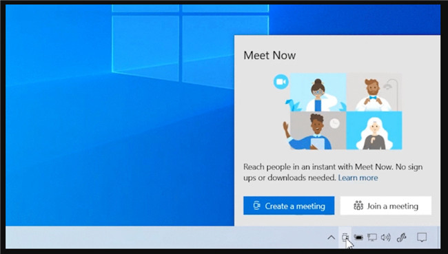 微软正在测试Windows 10任务栏中的Skype立即开会按钮
