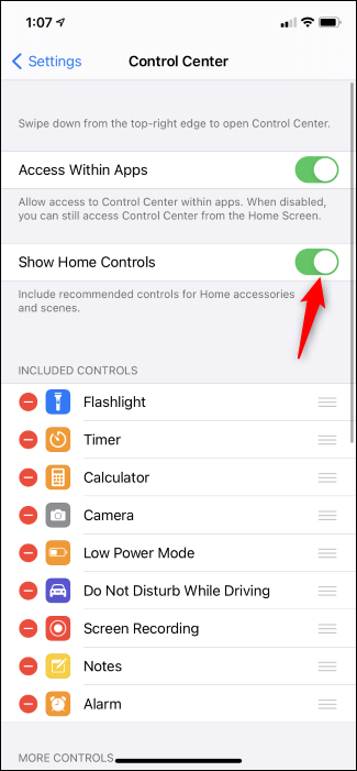 如何在iPhone或iPad的控制中心中控制智能家居设备(1)