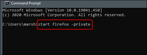 如何在Windows 10上使用命令提示符打开Mozilla Firefox(3)