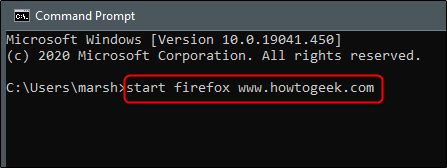 如何在Windows 10上使用命令提示符打开Mozilla Firefox(2)