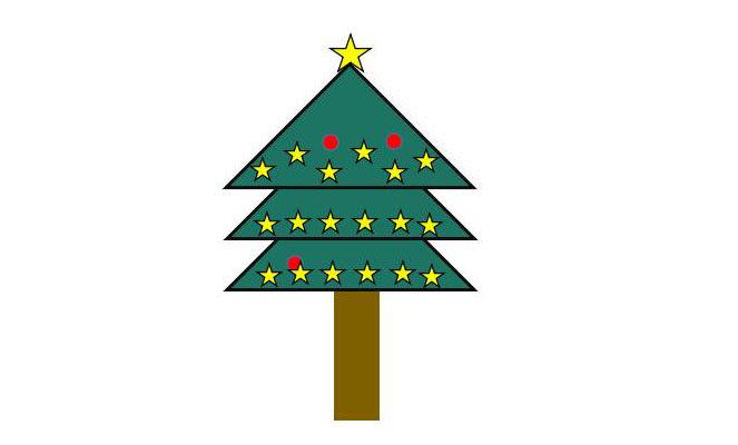 wps怎么画圣诞树(10)
