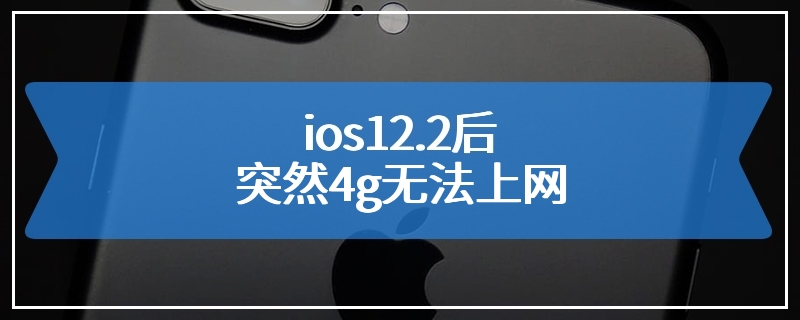 ios12.2后突然4g无法上网