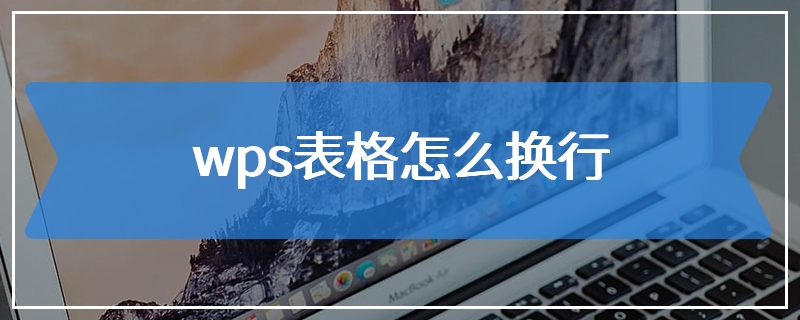 wps表格怎么换行