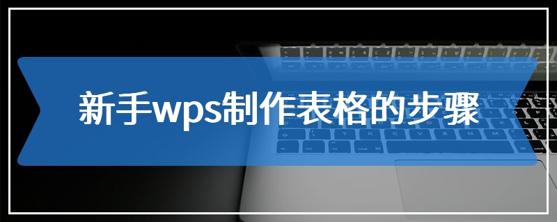 新手wps制作表格的步骤