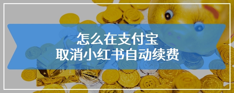 怎么在支付宝取消小红书自动续费