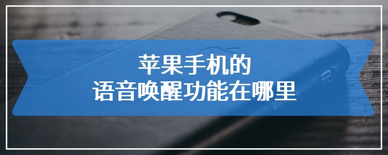 苹果手机的语音唤醒功能在哪里