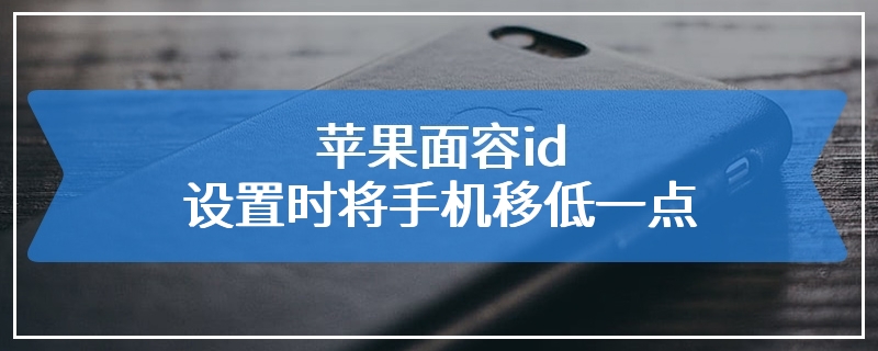 苹果面容id设置时将手机移低一点