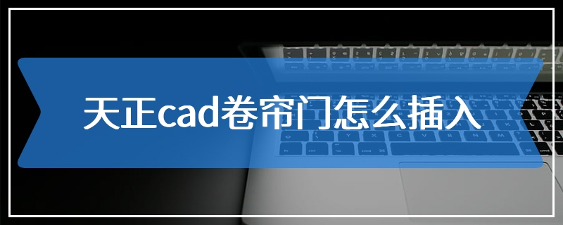 天正cad卷帘门怎么插入