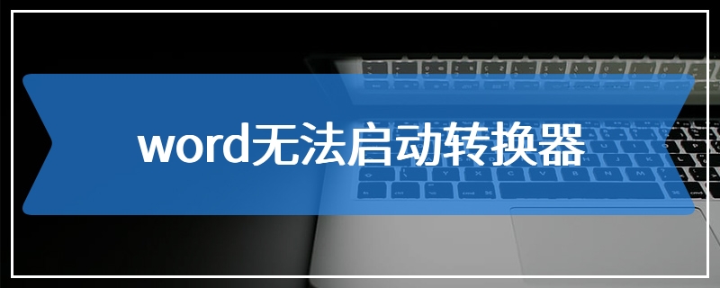 word无法启动转换器