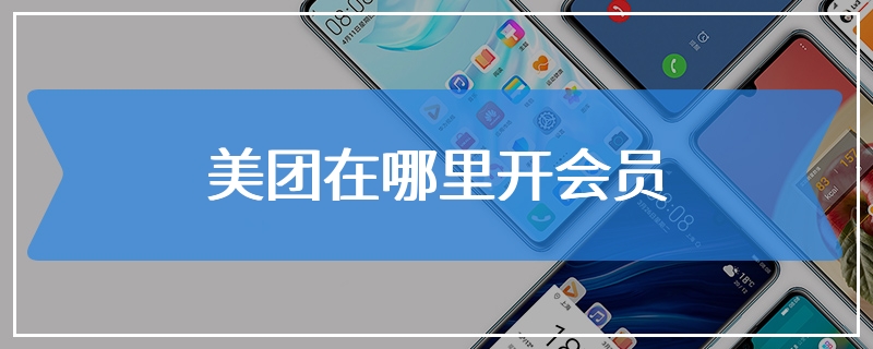 美团在哪里开会员