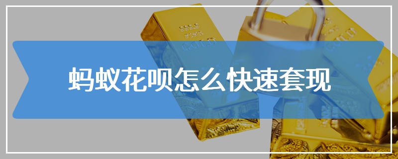 蚂蚁花呗怎么快速套现