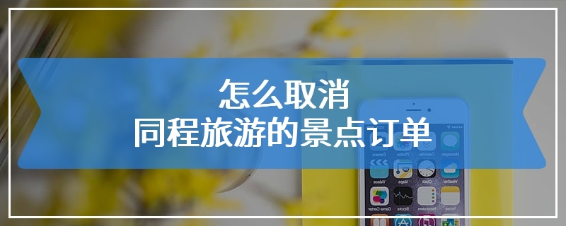 怎么取消同程旅游的景点订单