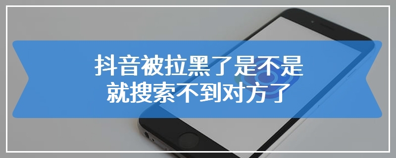 抖音被拉黑了是不是就搜索不到对方了