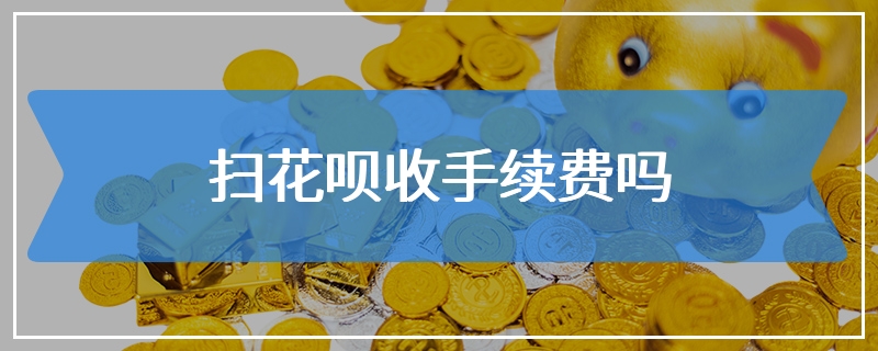 扫花呗收手续费吗