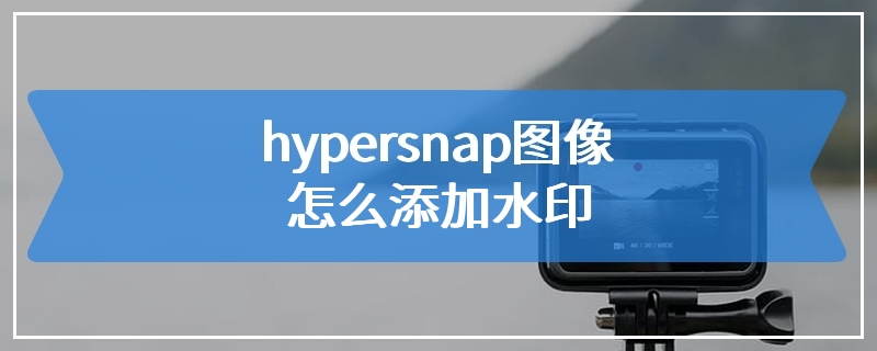 hypersnap图像怎么添加水印