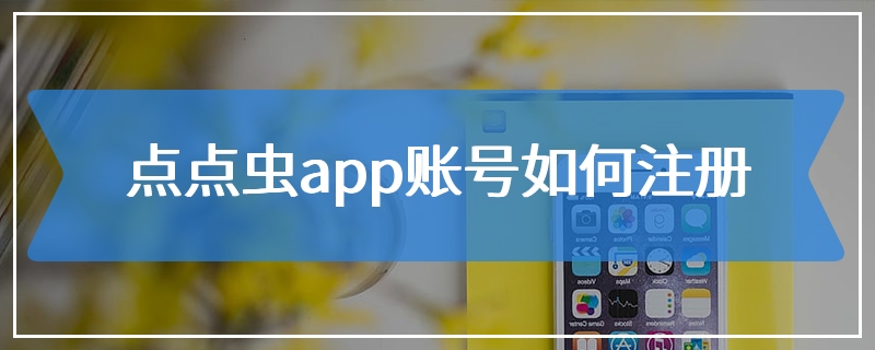 点点虫app账号如何注册