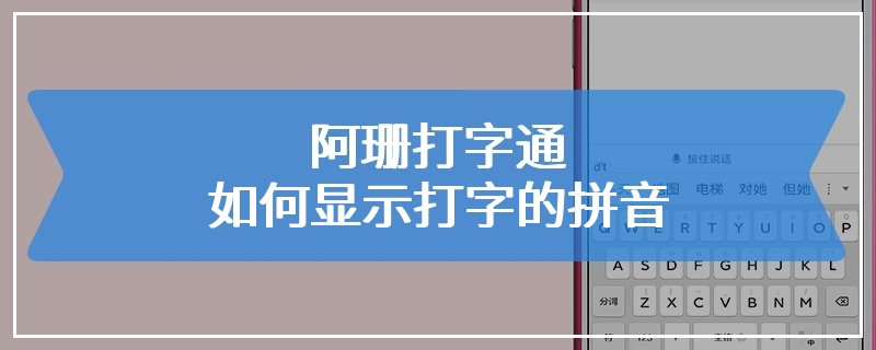 阿珊打字通如何显示打字的拼音