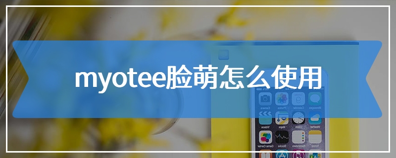 myotee脸萌怎么使用