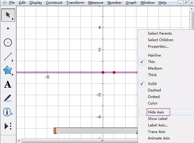 几何画板如何隐藏坐标轴(1)