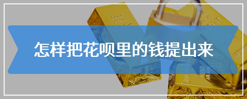 怎样把花呗里的钱提出来