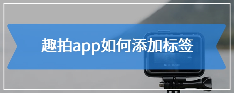 趣拍app如何添加标签