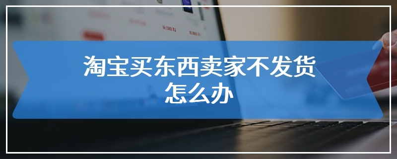 淘宝买东西卖家不发货怎么办