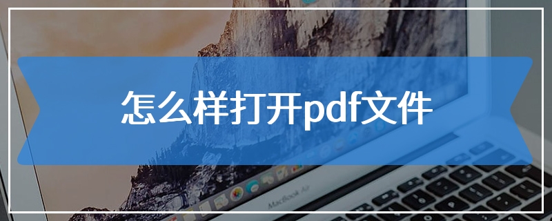 怎么样打开pdf文件