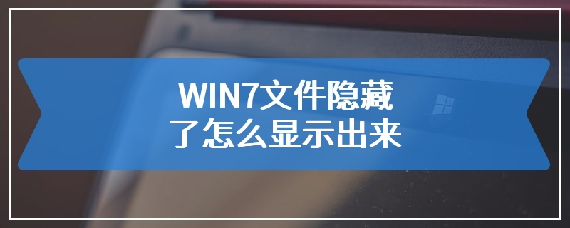 WIN7文件隐藏了怎么显示出来