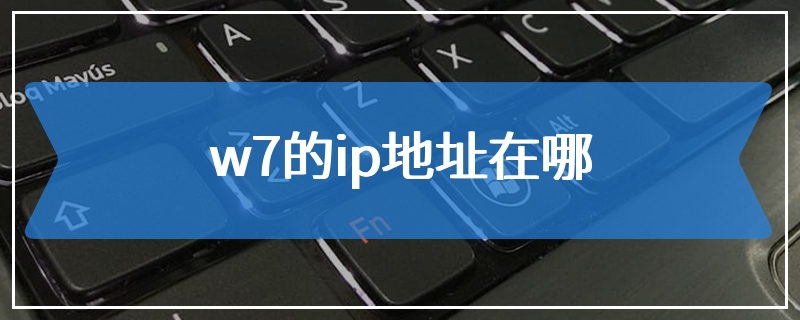 w7的ip地址在哪