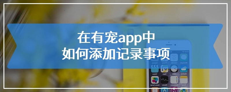 在有宠app中如何添加记录事项