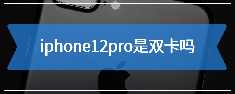 iphone12pro是双卡吗