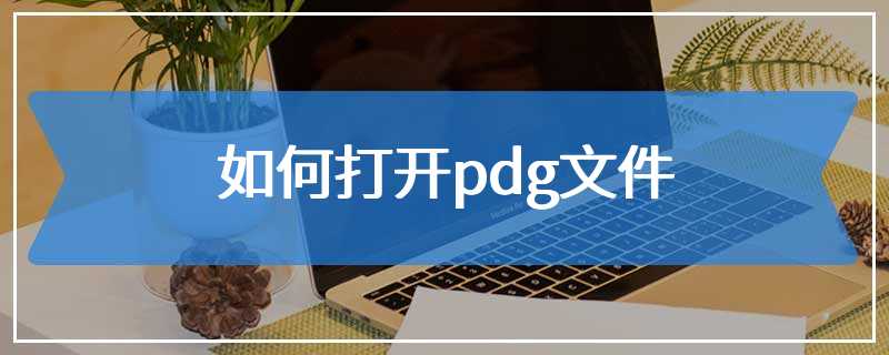 如何打开pdg文件