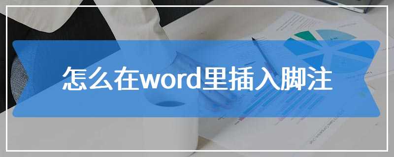 怎么在word里插入脚注