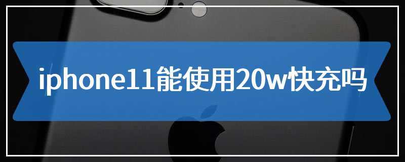 iphone11能使用20w快充吗