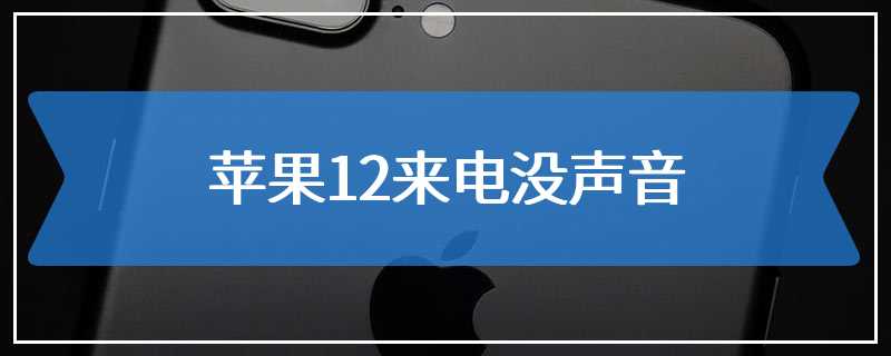 苹果12来电没声音