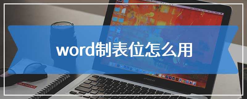 word制表位怎么用