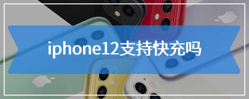 iphone12支持快充吗