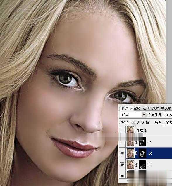 photoshop利用高斯模糊滤镜将满脸雀斑人物光滑磨皮教程(20)