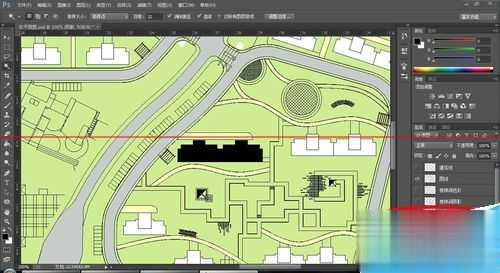 ps怎么给建筑总平面图中的建筑添加阴影(2)