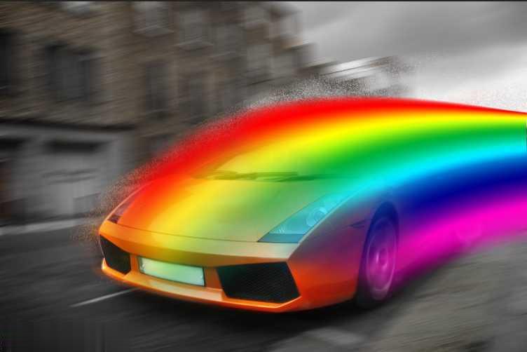 Photoshop怎么打造超酷飞奔的火焰跑车效果(35)