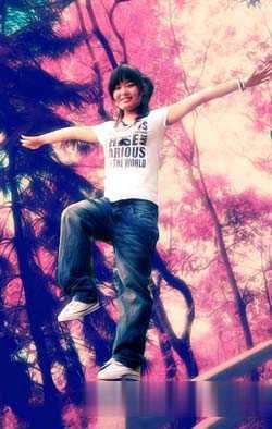 Photoshop调色处理紫色背景照片(20)