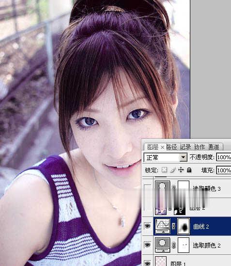 Photoshop如何为美女图片调制出粉嫩的淡紫色效果(11)