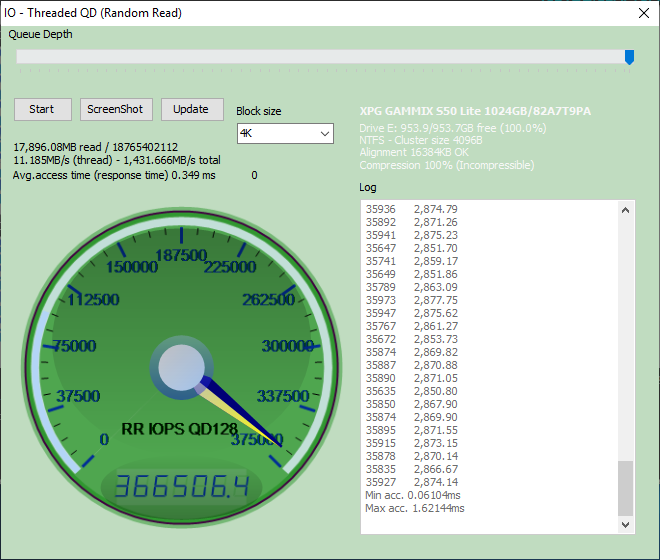 主流级 Gen 4 SSD 来了 !! ADATA XPG GAMMIX S50 Lite 1TB SSD(12)