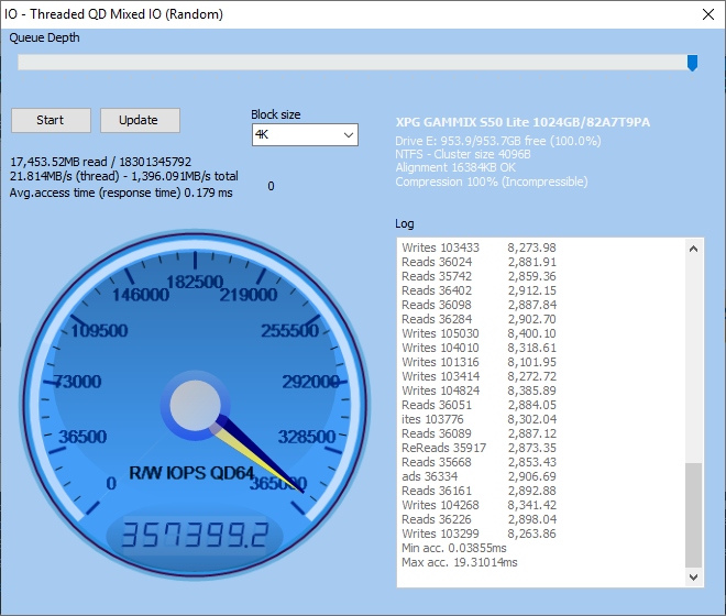 主流级 Gen 4 SSD 来了 !! ADATA XPG GAMMIX S50 Lite 1TB SSD(14)
