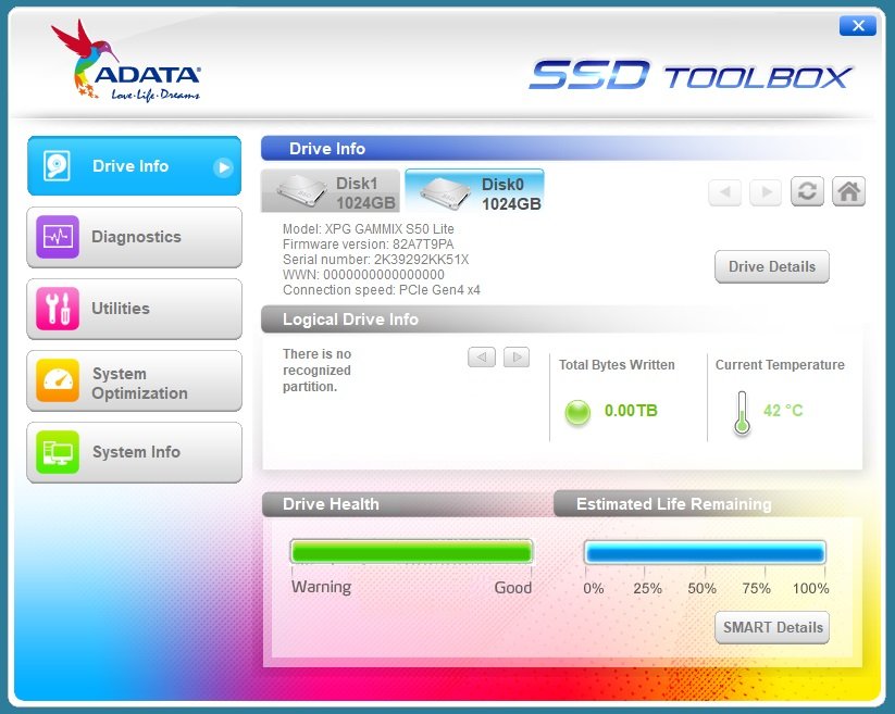 主流级 Gen 4 SSD 来了 !! ADATA XPG GAMMIX S50 Lite 1TB SSD(7)